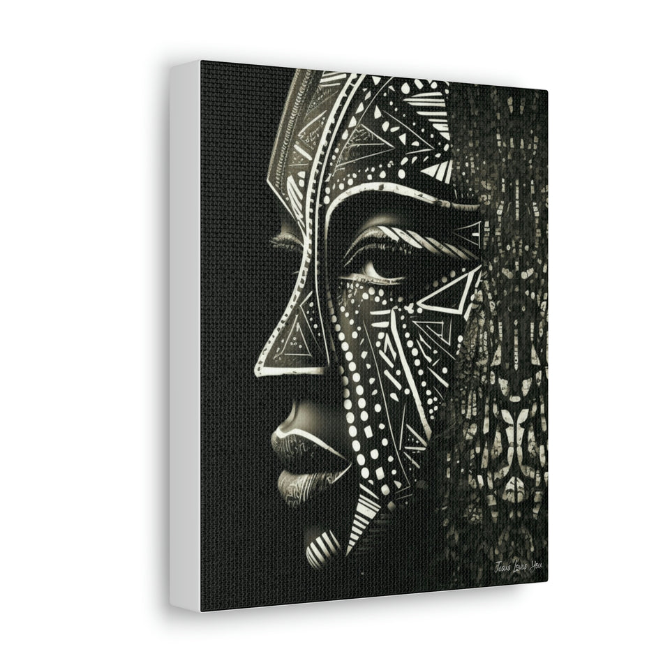 African Face Mask Canvas