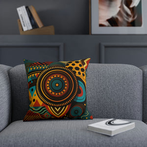 Victorious African Print Cushion: Celebrating Faith and Culture"