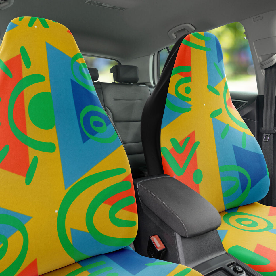 African Inspired kaleidoscope Car Seat Cover - AOP