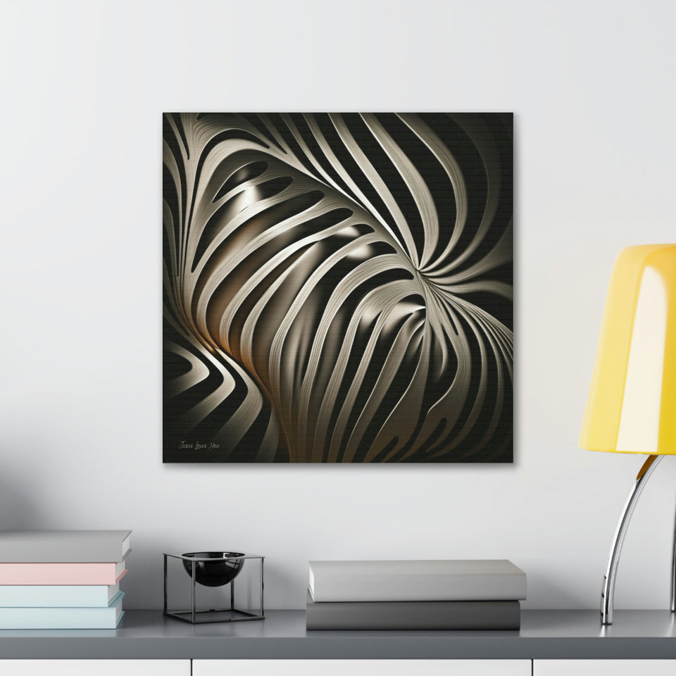 African Zebra Print Canvas: Jesus Loves You