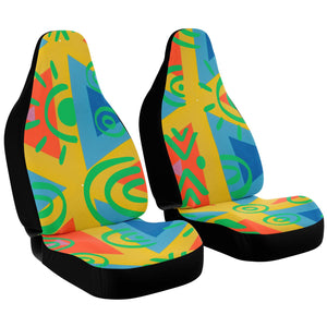 African Inspired kaleidoscope Car Seat Cover - AOP