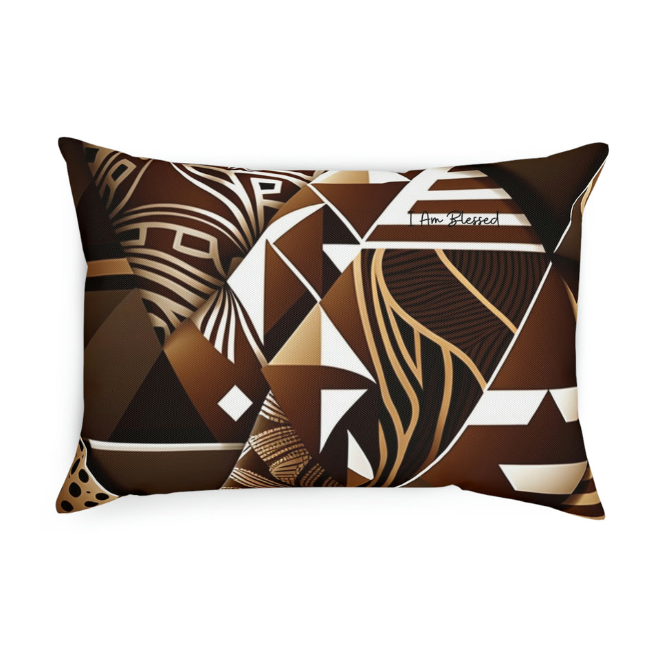 Blessed African Print Cushion: Celebrating Abundance and Gratitude